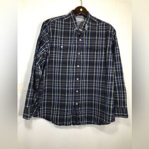 Tommy Bahama Shirt Mens XxL Green Plaid Casual Button Up Long Sleeve